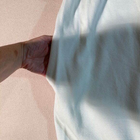 Miss Elaine Bath Robe Med Mint Green‎ Waffle Knit Embroidered Cottagecore Granny - Picture 8 of 11